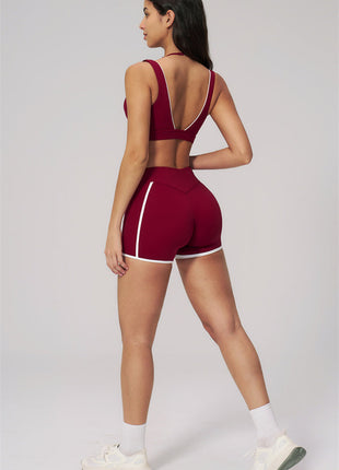 Clarity Contour 2-Piece Activewear Set — Sports Bra & Shorts
