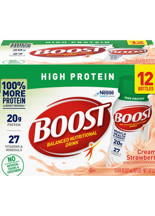 Boost® High Protein Strawberry Complete Nutritional Drink, 8-ounce bottle 00041679801970