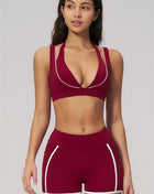 Clarity Contour 2-Piece Activewear Set — Sports Bra & Shorts