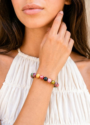 The Spiral Breaker - Rainbow Tourmaline Bracelet