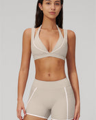 Clarity Contour 2-Piece Activewear Set — Sports Bra & Shorts