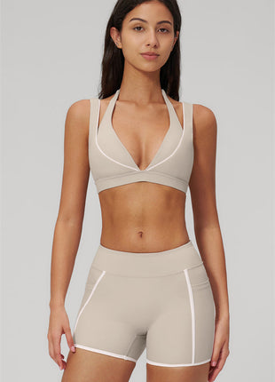 Clarity Contour 2-Piece Activewear Set — Sports Bra & Shorts