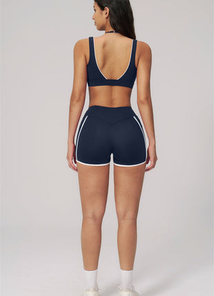 Clarity Contour 2-Piece Activewear Set — Sports Bra & Shorts
