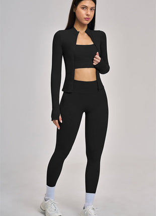 The Vision Jacket Sports Bra Leggings 3-Piece Set