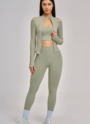 The Vision Jacket Sports Bra Leggings 3-Piece Set