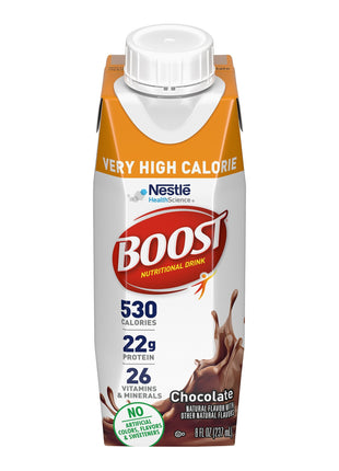 Boost® Very High Calorie Chocolate Nutritional Drink, 8-ounce carton 00043900906584