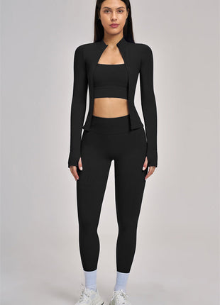 The Vision Jacket Sports Bra Leggings 3-Piece Set