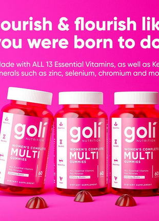 Ultimate Women's Multi Gummies 2-Pack: 13 Essential Vitamins for Healthy Hair, Skin & Nails, Immune Support, and Heart Health - Gluten-Free, Vegan, Non-GMO!