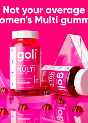 Ultimate Women's Multi Gummies 2-Pack: 13 Essential Vitamins for Healthy Hair, Skin & Nails, Immune Support, and Heart Health - Gluten-Free, Vegan, Non-GMO!