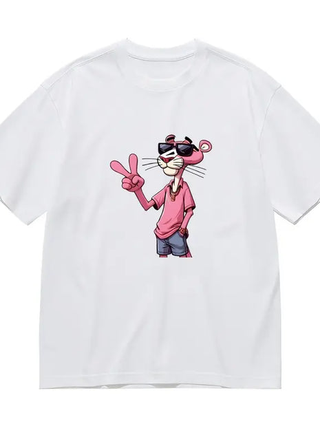 Pink Panther Women's Graphic T-Shirt - All-Season Fashion Top