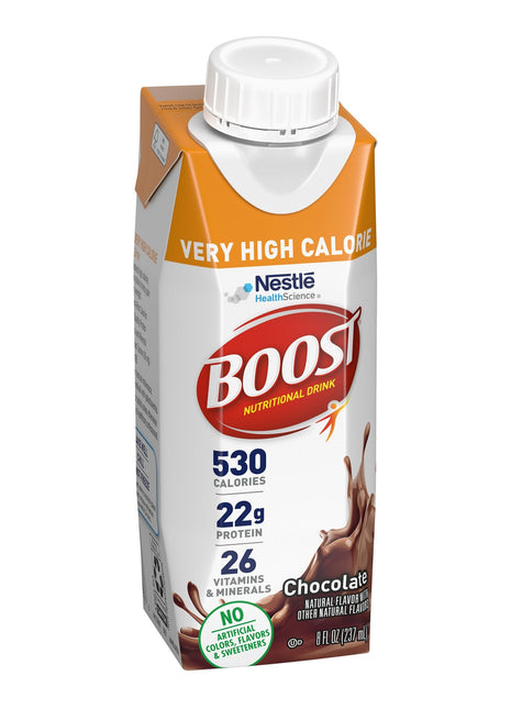 Boost® Very High Calorie Chocolate Nutritional Drink, 8-ounce carton 00043900906584