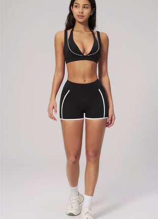 Clarity Contour 2-Piece Activewear Set — Sports Bra & Shorts