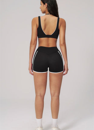 Clarity Contour 2-Piece Activewear Set — Sports Bra & Shorts