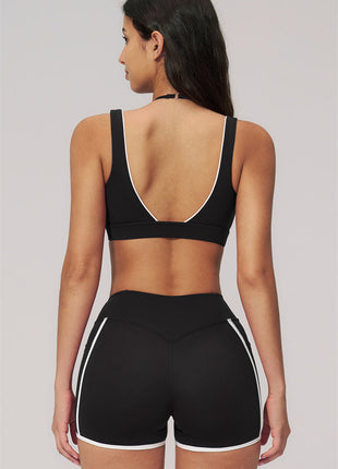 Clarity Contour 2-Piece Activewear Set — Sports Bra & Shorts