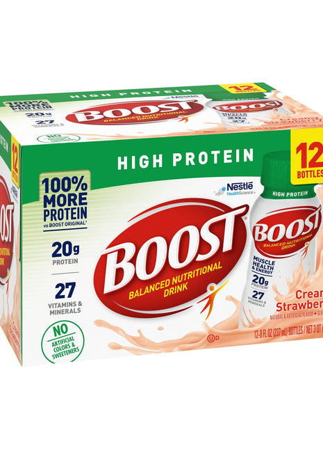 Boost® High Protein Strawberry Complete Nutritional Drink, 8-ounce bottle 00041679801970