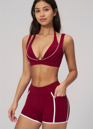 Clarity Contour 2-Piece Activewear Set — Sports Bra & Shorts