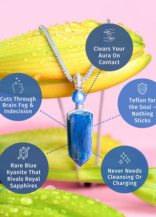 The Aura Shield - Rare Kyanite Pendant