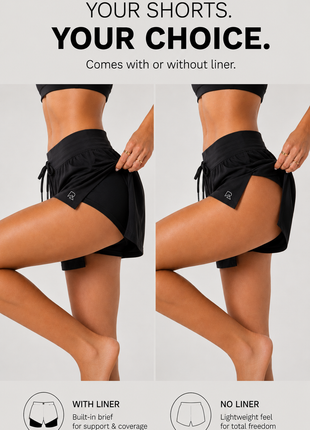 Cheeky Black Flyaway Shorts | Women's Running & Workouts | Runner's Athletics