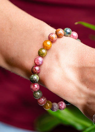 The Spiral Breaker - Rainbow Tourmaline Bracelet