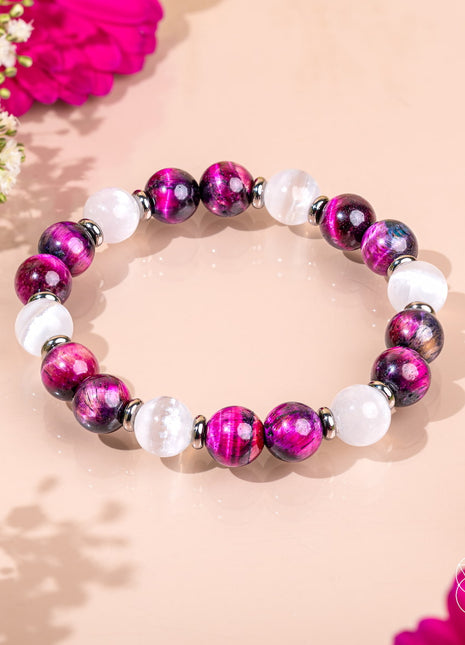 Shape Your Future – Pink Galaxy Tiger’s Eye Bracelet