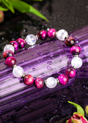 Shape Your Future – Pink Galaxy Tiger’s Eye Bracelet