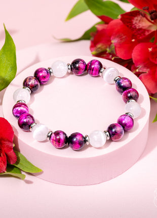 Shape Your Future – Pink Galaxy Tiger’s Eye Bracelet