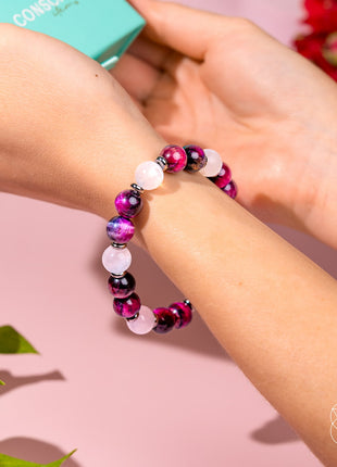 Shape Your Future – Pink Galaxy Tiger’s Eye Bracelet