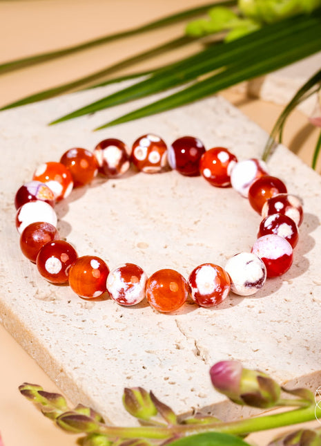 Feminine Force – Carnelian Orca Agate Bracelet