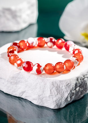 Feminine Force – Carnelian Orca Agate Bracelet