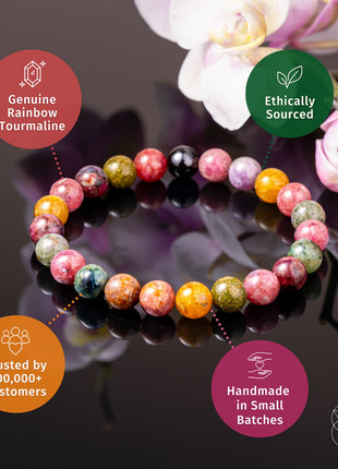 The Spiral Breaker - Rainbow Tourmaline Bracelet