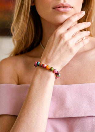 The Spiral Breaker - Rainbow Tourmaline Bracelet