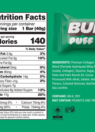 Mint Chip BUILT Puff Protein Bars