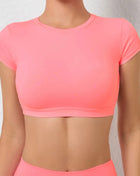 Fitted Backless Fitness Crop Top