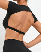 Fitted Backless Fitness Crop Top