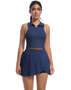 2 PCS Women's Yoga Gym Set Bra & Skirt