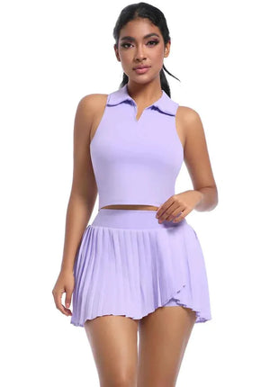 2 PCS Women's Yoga Gym Set Bra & Skirt