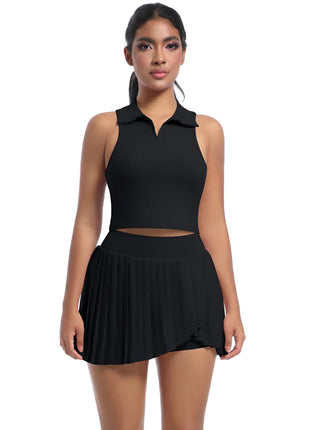 2 PCS Women's Yoga Gym Set Bra & Skirt