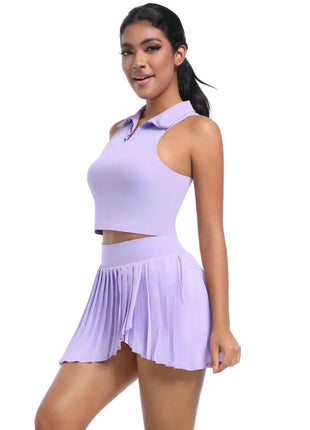 2 PCS Women's Yoga Gym Set Bra & Skirt