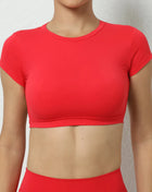 Fitted Backless Fitness Crop Top