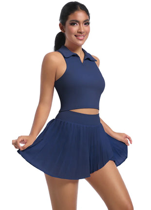 2 PCS Women's Yoga Gym Set Bra & Skirt