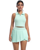 2 PCS Women's Yoga Gym Set Bra & Skirt