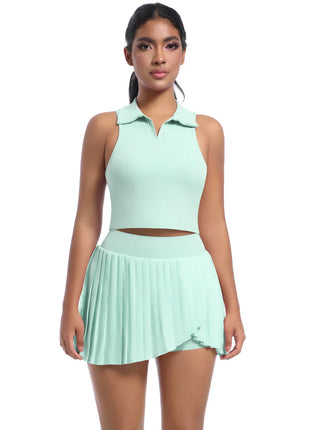 2 PCS Women's Yoga Gym Set Bra & Skirt