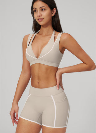 Clarity Contour 2-Piece Activewear Set — Sports Bra & Shorts