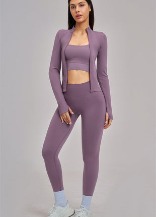 The Vision Jacket Sports Bra Leggings 3-Piece Set