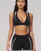 Clarity Contour 2-Piece Activewear Set — Sports Bra & Shorts