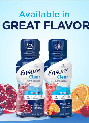 Ensure® Clear Therapeutic Nutrition, Blueberry and Polegate, 10-ounce bottle