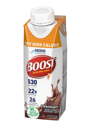 Boost® Very High Calorie Chocolate Nutritional Drink, 8-ounce carton 00043900906584