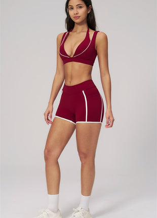 Clarity Contour 2-Piece Activewear Set — Sports Bra & Shorts