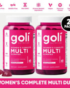 Ultimate Women's Multi Gummies 2-Pack: 13 Essential Vitamins for Healthy Hair, Skin & Nails, Immune Support, and Heart Health - Gluten-Free, Vegan, Non-GMO!