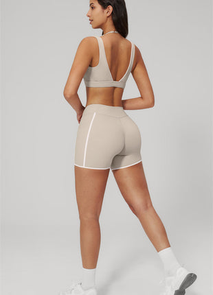 Clarity Contour 2-Piece Activewear Set — Sports Bra & Shorts